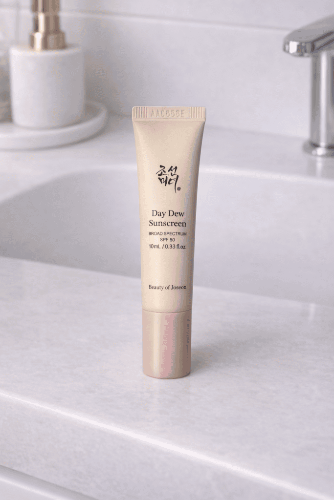 Beauty of Joseon Day Dew Sunscreen Broad Spectrum SPF 50 for Layers of Beauty K-Beauty Review