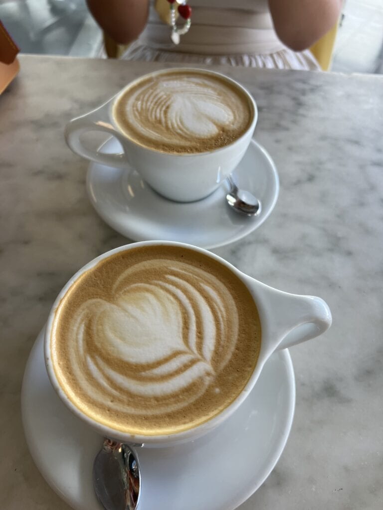 two coffees from Dialog cafe
