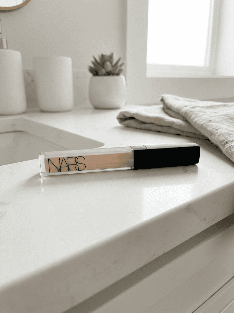 nars concealer on a bathroom counter
