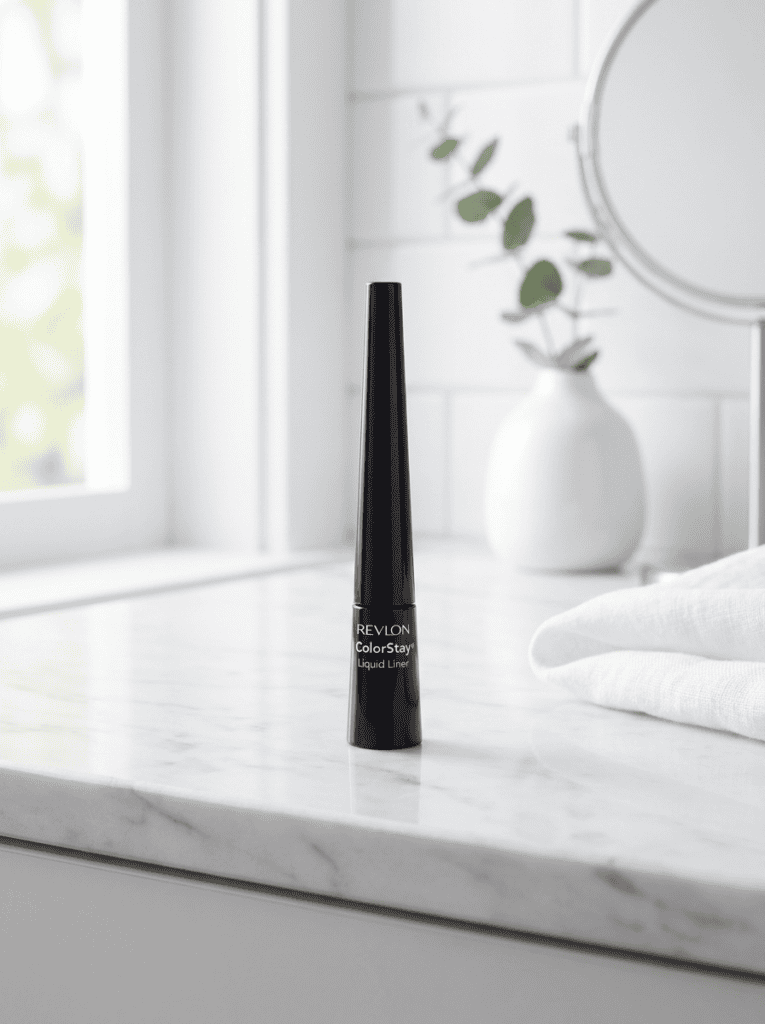 revlon eyeliner on a bathroom counter