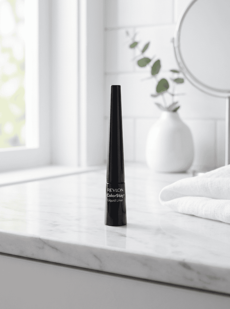 revlon eyeliner on a bathroom counter