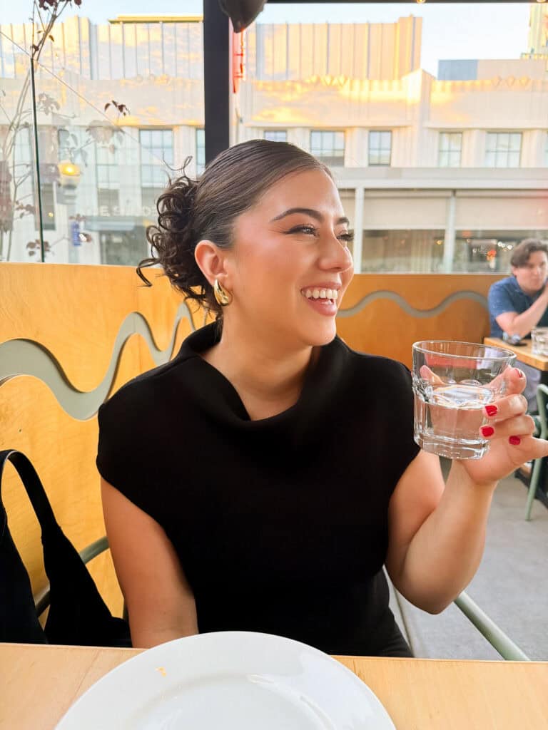 layers of beauty founder sharing her morning habits