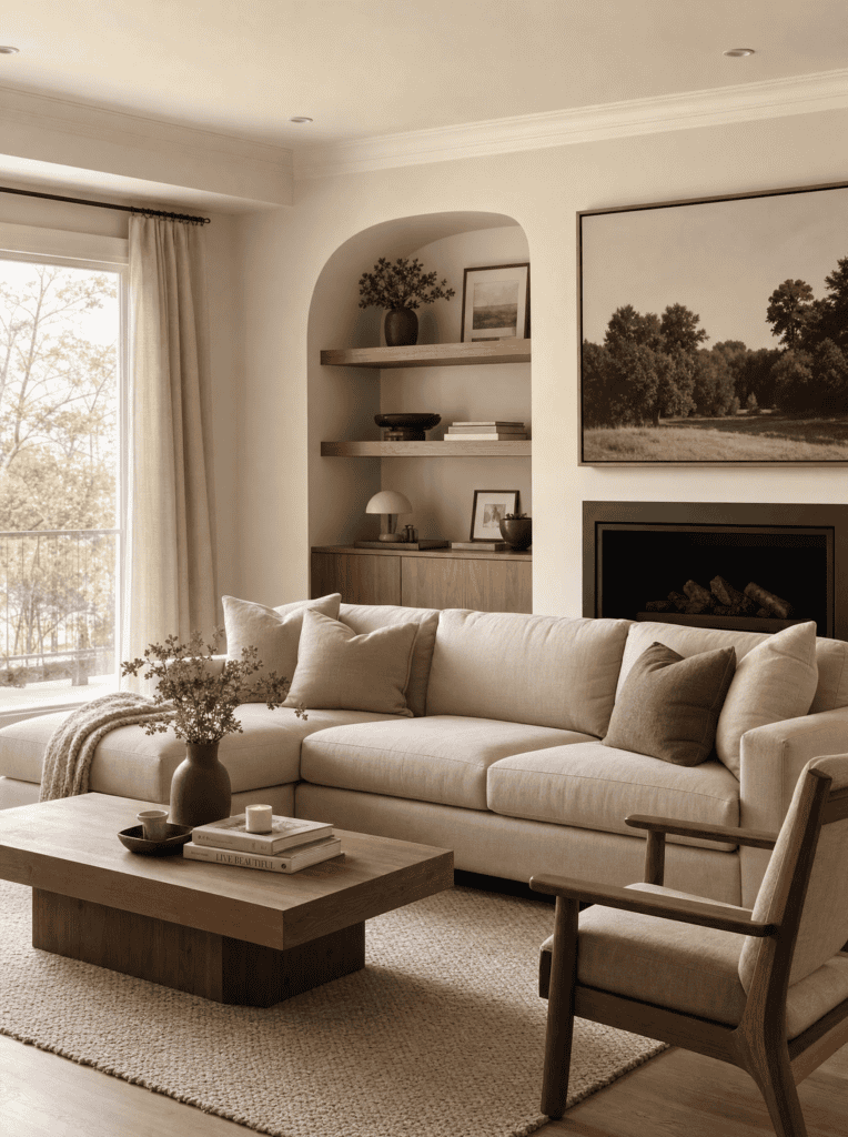 clean and aesthetic living room